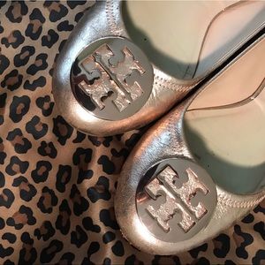 Tory Burch Rose Gold Flats